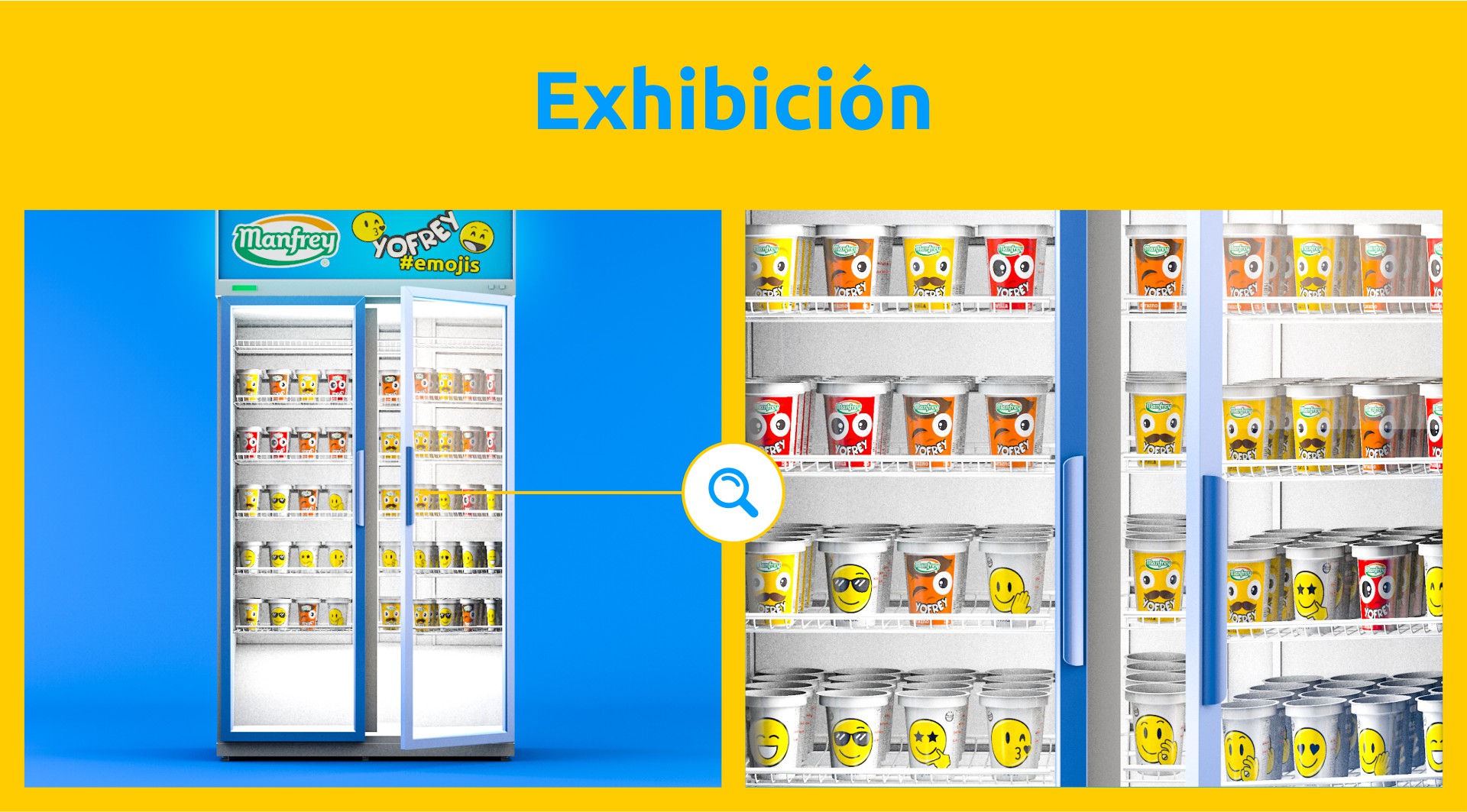 yogur yofrey exhibidora